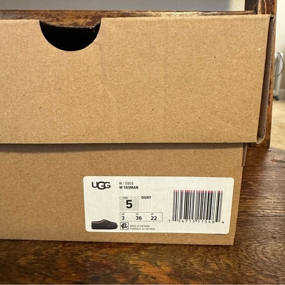 UGG Dark Gray Tasman Slippers Slip On Suede Mules - Picture 10 of 13